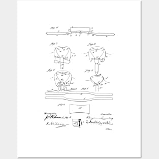 Collar and Bowtie Vintage Patent Drawing Posters and Art